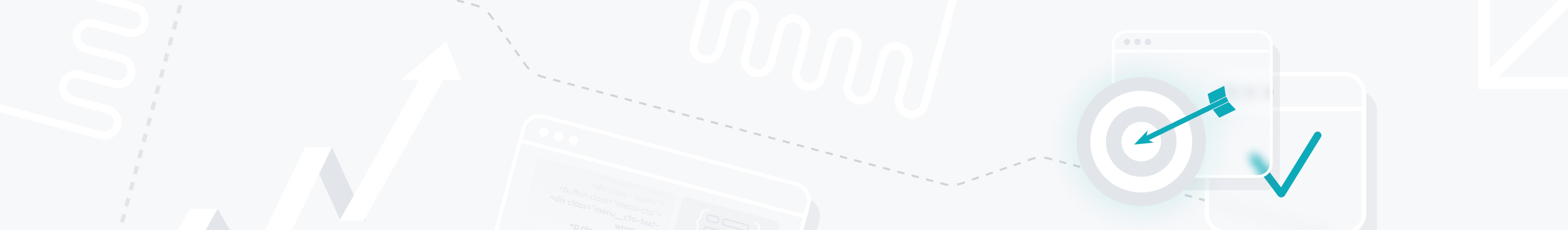 Background illustrating growth charts and targets with arrows, symbolizing the factors that motivate developers in their work.