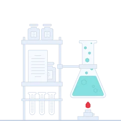 Sprzęt laboratoryjny do chemii, w tym zlewki i probówki
