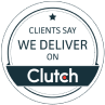 We deliver Clutch award badge