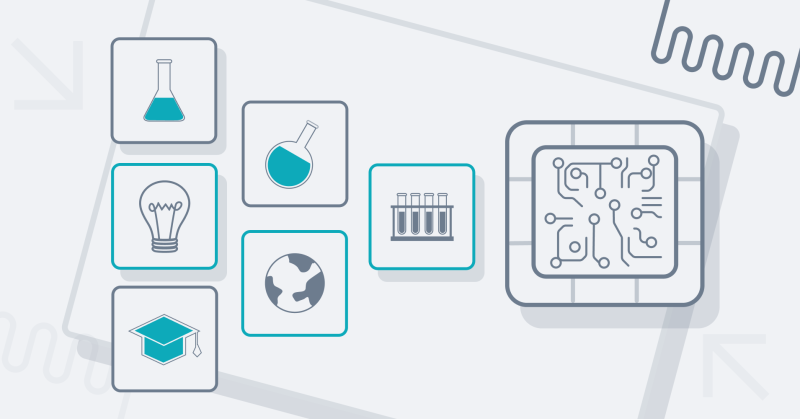 preview illustration with icons representing education and technology