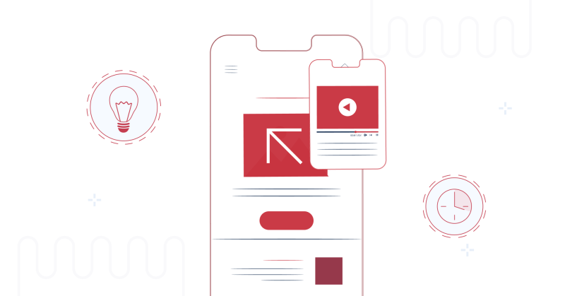 image showcasing a mobile app interface with red icons and buttons, representing the concept of microfrontends in the article 'Microfrontend: An Innovative Approach to Frontend