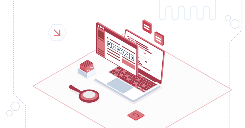 Tech debt preview illustration featuring coding and development tools - highlighting the concept of technological debt in software engineering